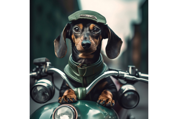 Dog in Sidecar Wall Art Mini - Image 2