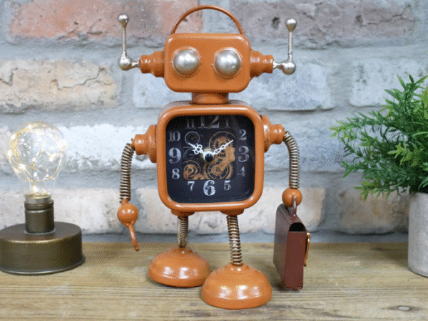 Orange Robot Clock