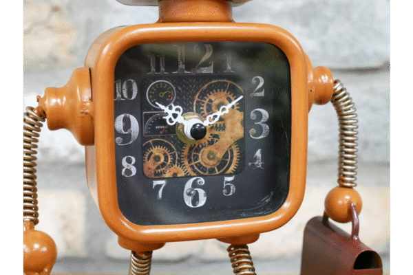 Orange Robot Clock - Image 2