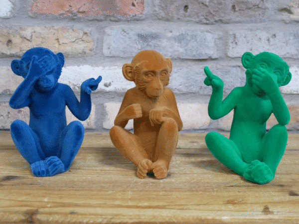 Set Of 3 Who Farted Monkeys?